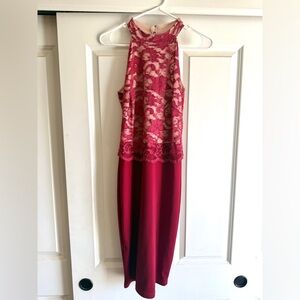 Elegant Red Lace Dress